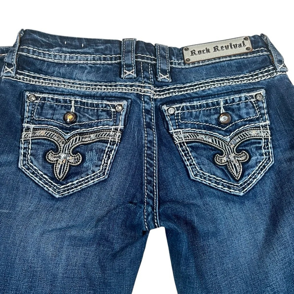 Rock Revival Dania Easy Skinny Jeans – Size 26 – Distressed & Embellished - Picture 1 of 15